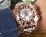New Replica Franck Muller Cintree Curvex Gold Croco Chronograph watch